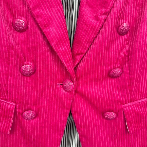 Veronica Beard Gaya Blazer Corduroy Miller‎ Hot Pink Size 2 Dickey Jacket - Picture 9 of 14